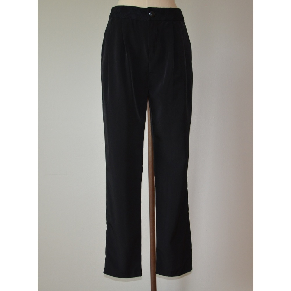 oodji ULTRA Black Straight Leg Trousers